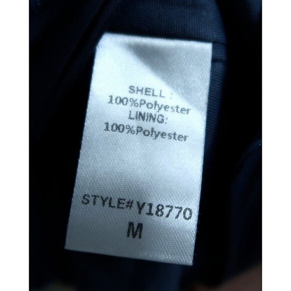 DO+BE Iridescent Blue Top Balloon Sleeves Cropped Blouse Women's Medium EUC - Picture 12 of 12